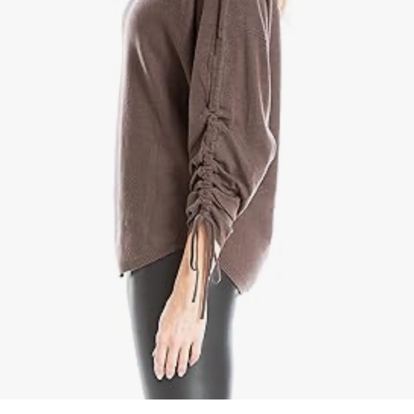 Rose Pink Ruche Sleeve Knit Sweater Max Studio Womens - Picture 9 of 10